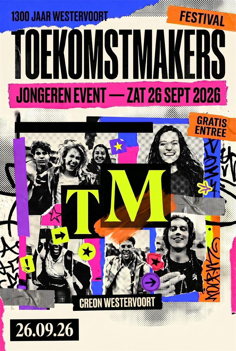 De voorkant van de flyer van ToekomstMakers